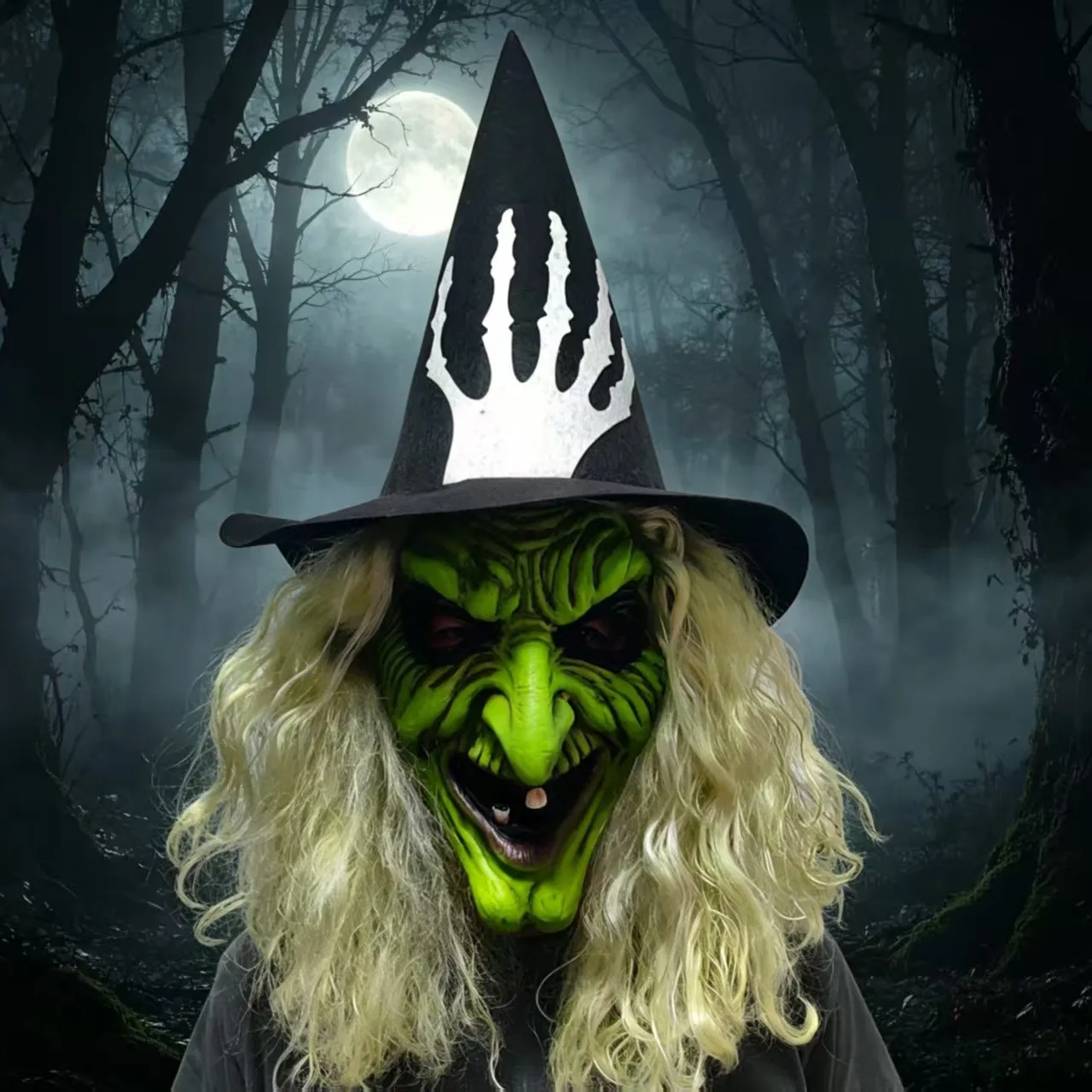 The Green Witch Mask with Wig Full Head Latex Mask Halloween Party Masquerade Costume Prop Scary Cosplay Accessories
The Green Witch Mask with Wig Full Head Latex Mask Halloween Party Masquerade Costume Prop Scary Cosplay Accessories