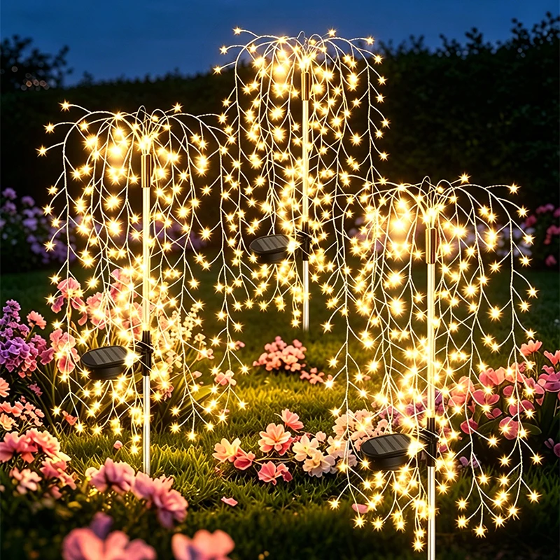 Solar Willow Fireworks Lamp 200LED Outdoor Garden Decor Firework Solar Lights for Outdoor Path Patio Camping Atmosphere Decor
Solar Willow Fireworks Lamp 200LED Outdoor Garden Decor Firework Solar Lights for Outdoor Path Patio Camping Atmosphere Decor