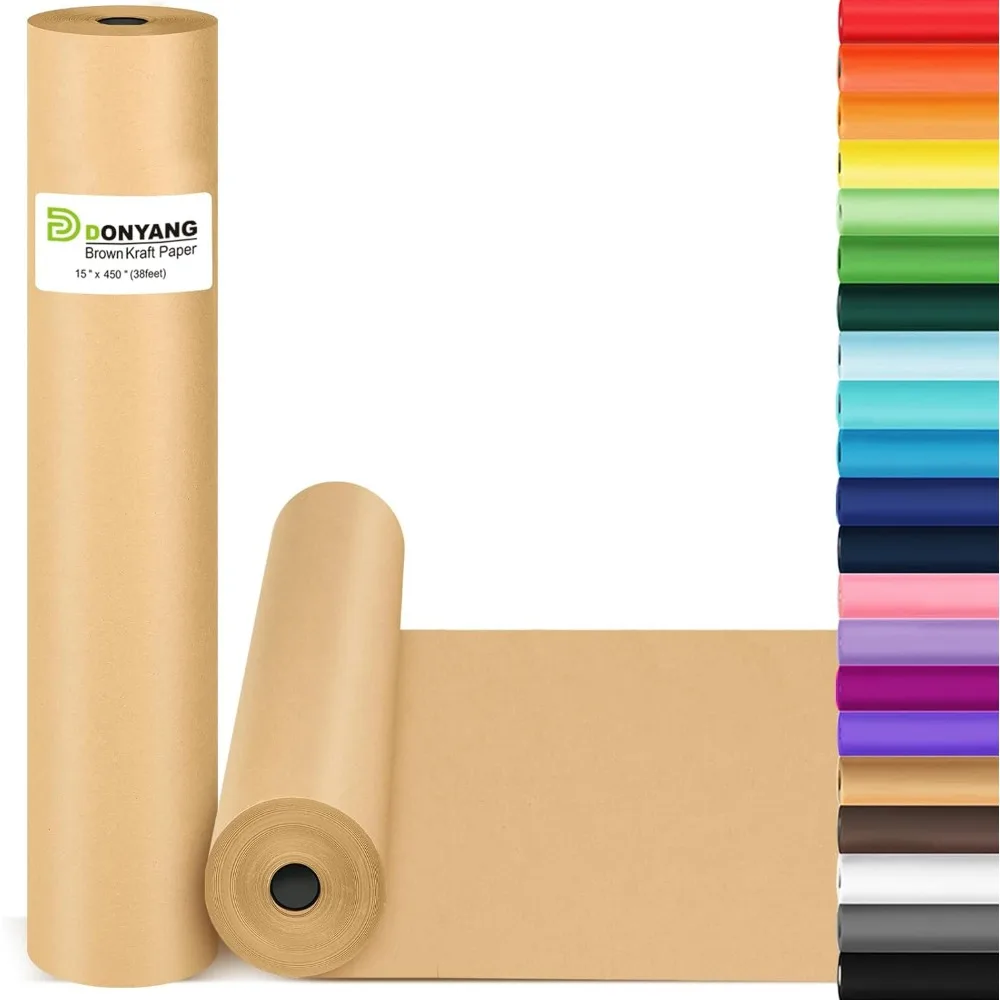 Brown Wrapping Paper, Kraft Roll, Decorative Paper for Arts and Crafts, 15" x 450"
Brown Wrapping Paper, Kraft Roll, Decorative Paper for Arts and Crafts, 15" x 450"