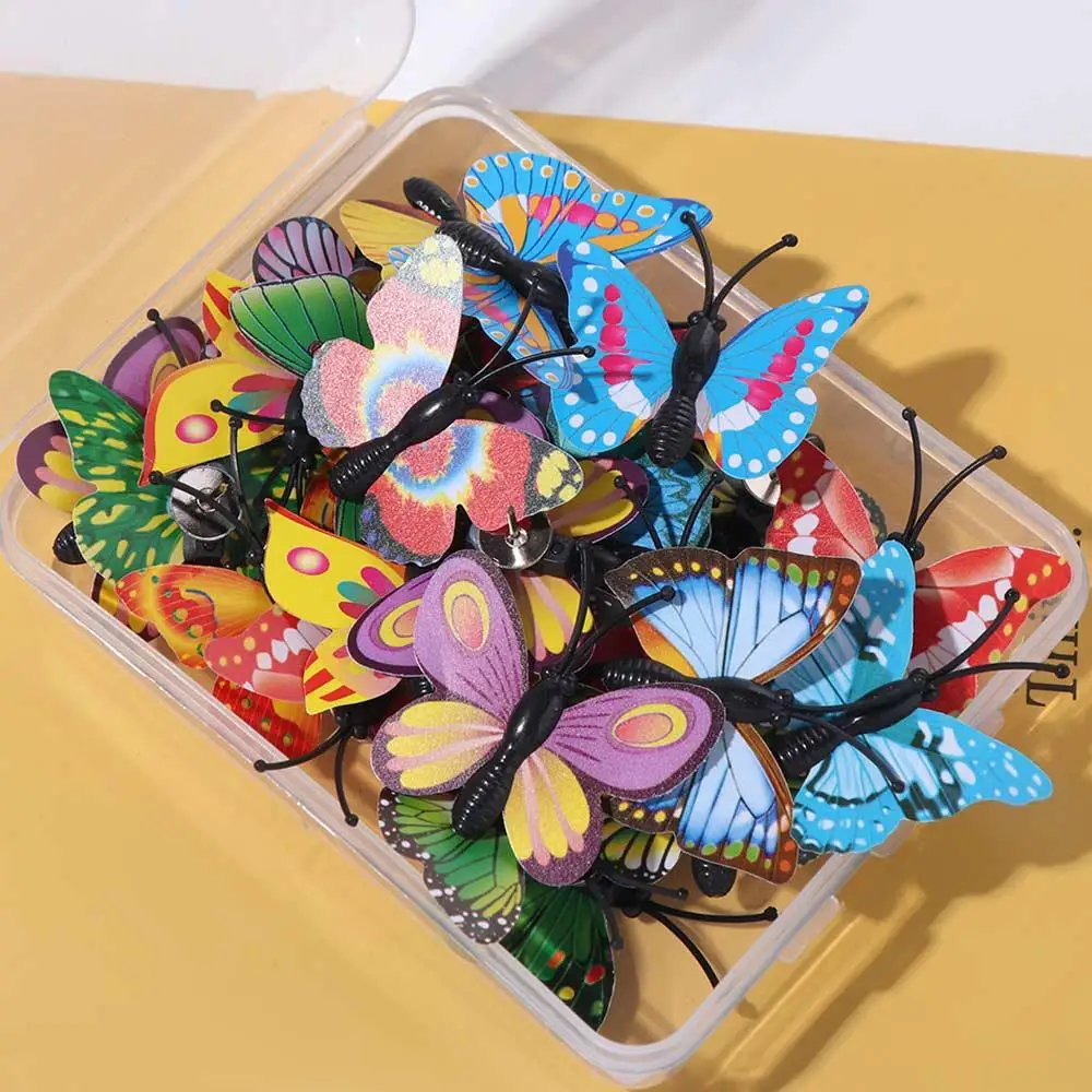 30Pcs Creative Colorful Butterflies Push Pins DIY Reusable Thumb Tacks Multifunctional Cute Decorative Studs Wall Markers
30Pcs Creative Colorful Butterflies Push Pins DIY Reusable Thumb Tacks Multifunctional Cute Decorative Studs Wall Markers