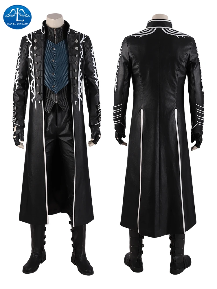 ManLuYunXiao DMC 5 Vergil Cosplay Costume Men Jackets Faux Leather Trench Coat Game Outfit Halloween Any Size
ManLuYunXiao DMC 5 Vergil Cosplay Costume Men Jackets Faux Leather Trench Coat Game Outfit Halloween Any Size