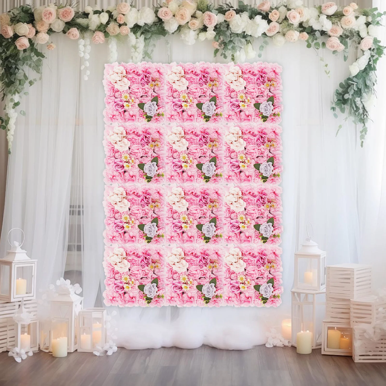 Modular Flower Wall, DIY Expandable Floral Backdrop, 12Pcs Detachable Artificial Rose Grid, Faux Flower Mat, Reusable Event Decoration, Wire Backing Flower Wall, Wedding Arch Decor, Privacy Screen, High Density Silk Flowers, Photo Studio Prop
Modular Flower Wall, DIY Expandable Floral Backdrop, 12Pcs Detachable Artificial Rose Grid, Faux Flower Mat, Reusable Event Decoration, Wire Backing Flower Wall, Wedding Arch Decor, Privacy Screen, High Density Silk Flowers, Photo Studio Prop