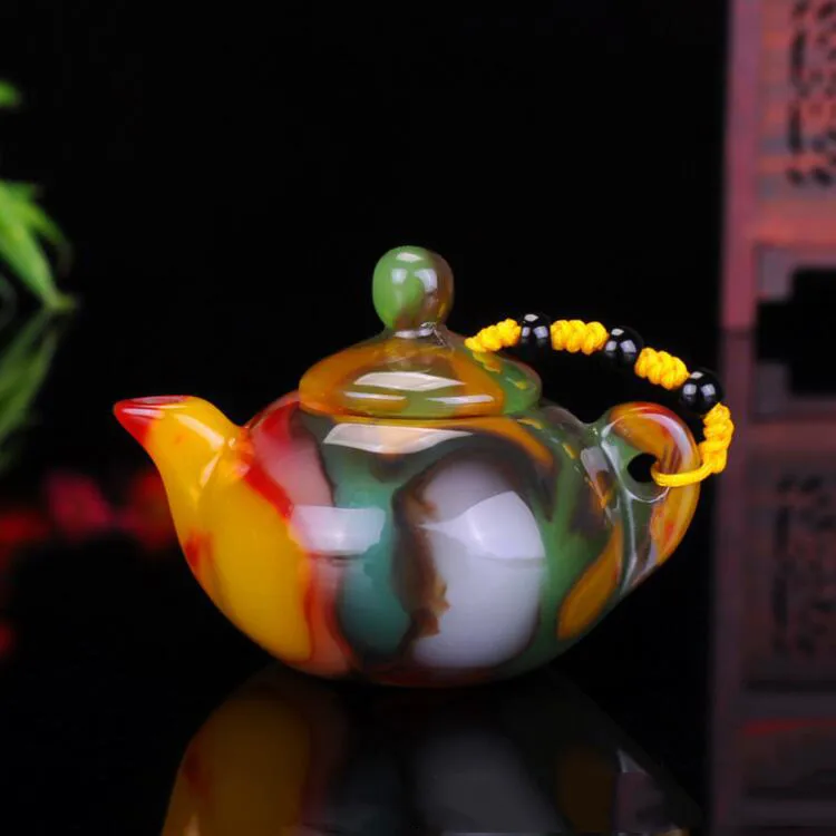 Xinjiang Gobi Colorful Jade Handle Pot Pendants for Men and Women Joker Handle Pendants Natural Colors Shipped Randomly
Xinjiang Gobi Colorful Jade Handle Pot Pendants for Men and Women Joker Handle Pendants Natural Colors Shipped Randomly