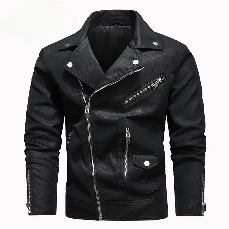 2025 Spring Mens Leather Jacket High-quality Korean Fashion Street Motorcycle Windproof Coat Male Lapel PU Jackets Men Clothing
2025 Spring Mens Leather Jacket High-quality Korean Fashion Street Motorcycle Windproof Coat Male Lapel PU Jackets Men Clothing
