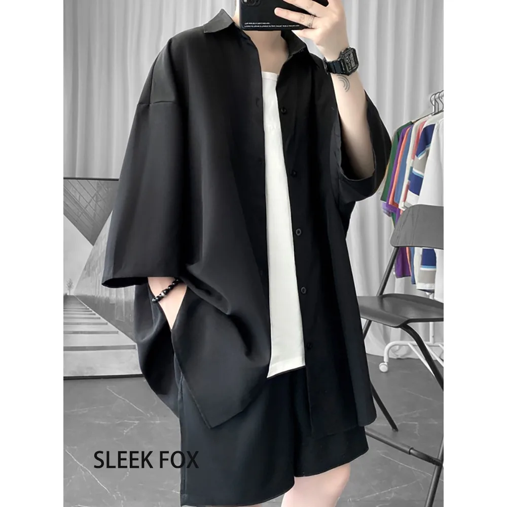 Men's Oversize Short Sleeve Shirt Autumn Winter Heavy Duty Casual Style Loose Fit Breathable Polyester Pure Color Button up
Men's Oversize Short Sleeve Shirt Autumn Winter Heavy Duty Casual Style Loose Fit Breathable Polyester Pure Color Button up