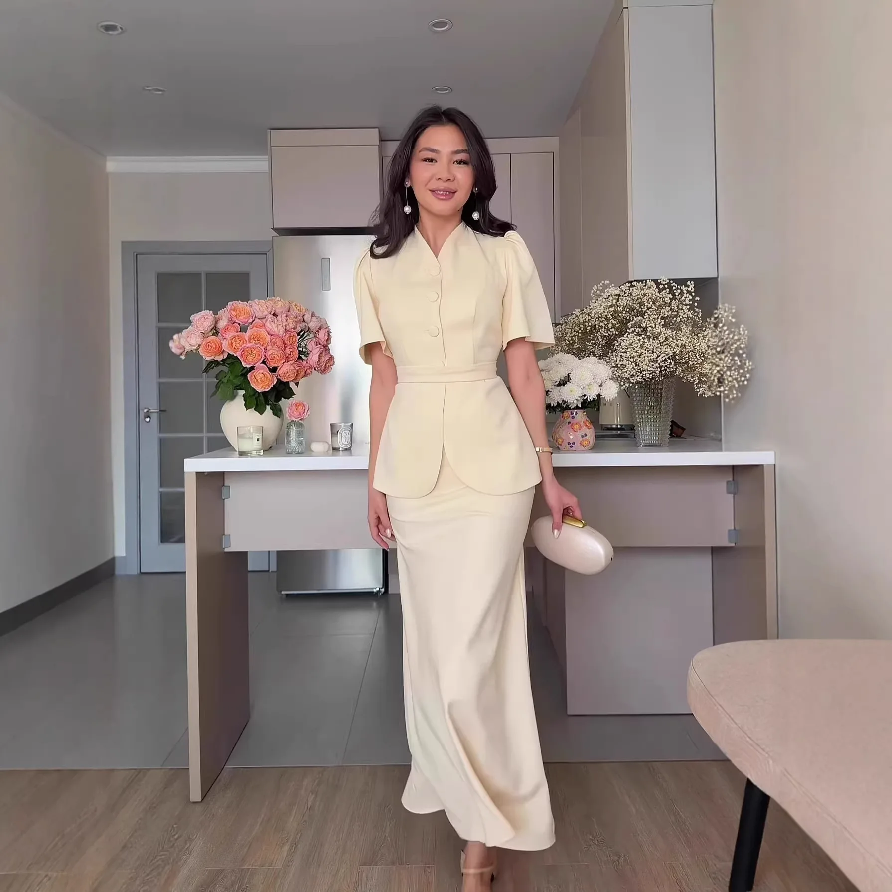 2026 Spring New Elegant Commuting Light Mature Style Short-sleeve Long Dress Set Robe Abaya Ramadan Dubai Luxury Islam Elegant
2026 Spring New Elegant Commuting Light Mature Style Short-sleeve Long Dress Set Robe Abaya Ramadan Dubai Luxury Islam Elegant