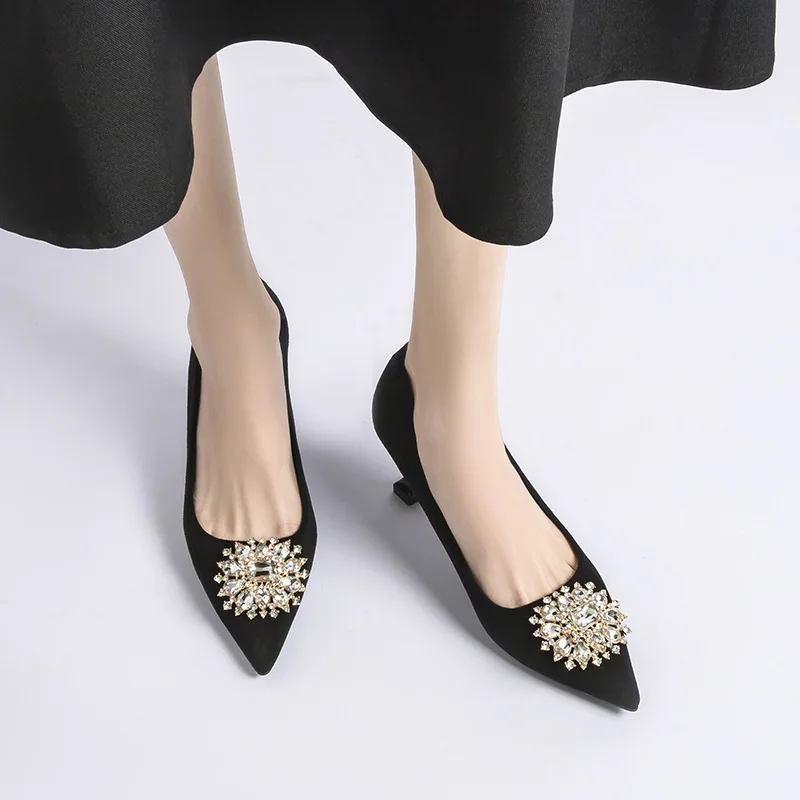 31-43 Pointed Black Heels Shoes Women Rhinestone High Heels Pumps Stiletto Ladies Heels
31-43 Pointed Black Heels Shoes Women Rhinestone High Heels Pumps Stiletto Ladies Heels