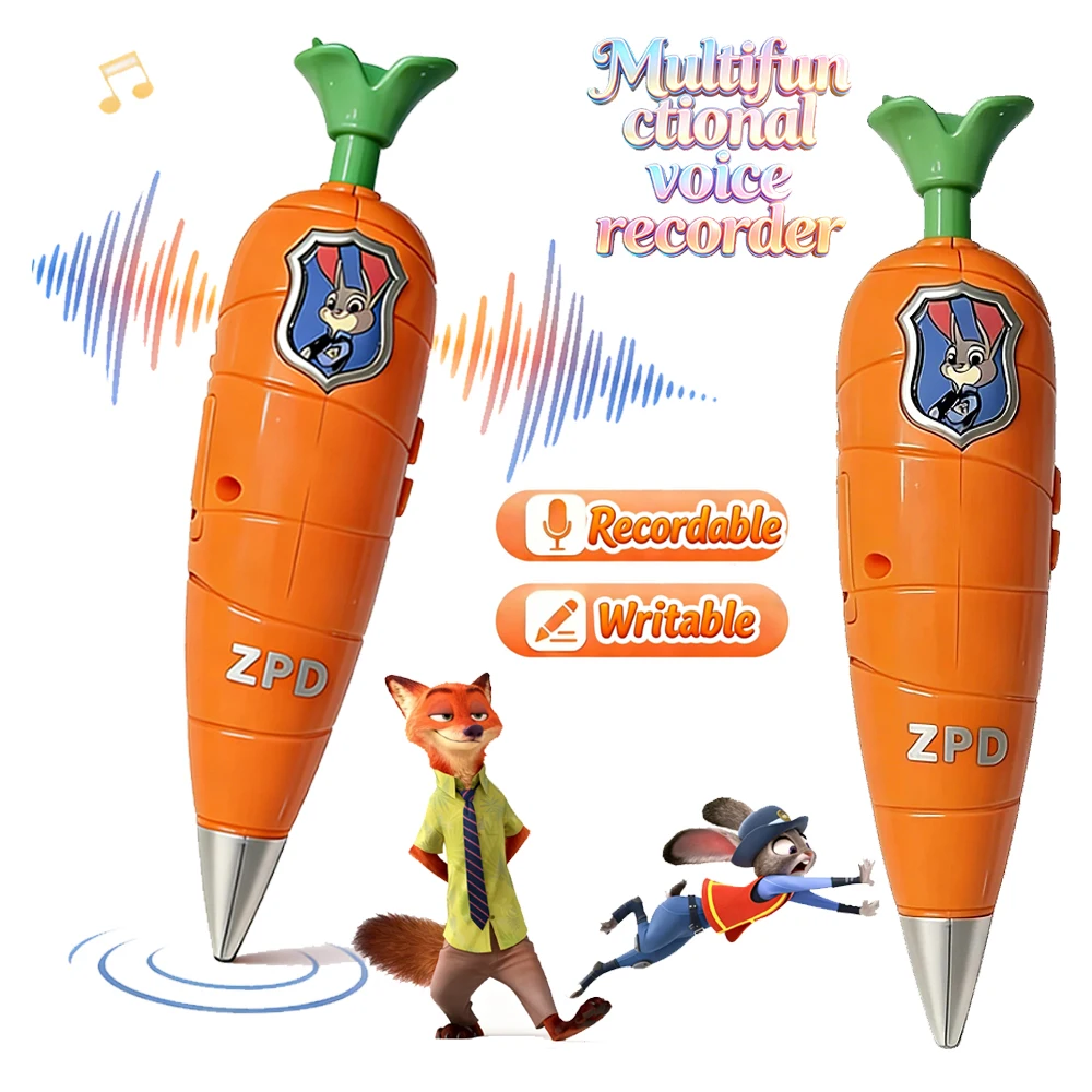 Хит продаж: Ручка-диктофон Disney Zootopia 2 в виде морковки | Стиль Джуди и Ника для детей | Мини-рекордер 60-х годов | Гелевая ручка 2-в-1 для канцелярских принадлежностей
Хит продаж: Ручка-диктофон Disney Zootopia 2 в виде морковки | Стиль Джуди и Ника для детей | Мини-рекордер 60-х годов | Гелевая ручка 2-в-1 для канцелярских принадлежностей