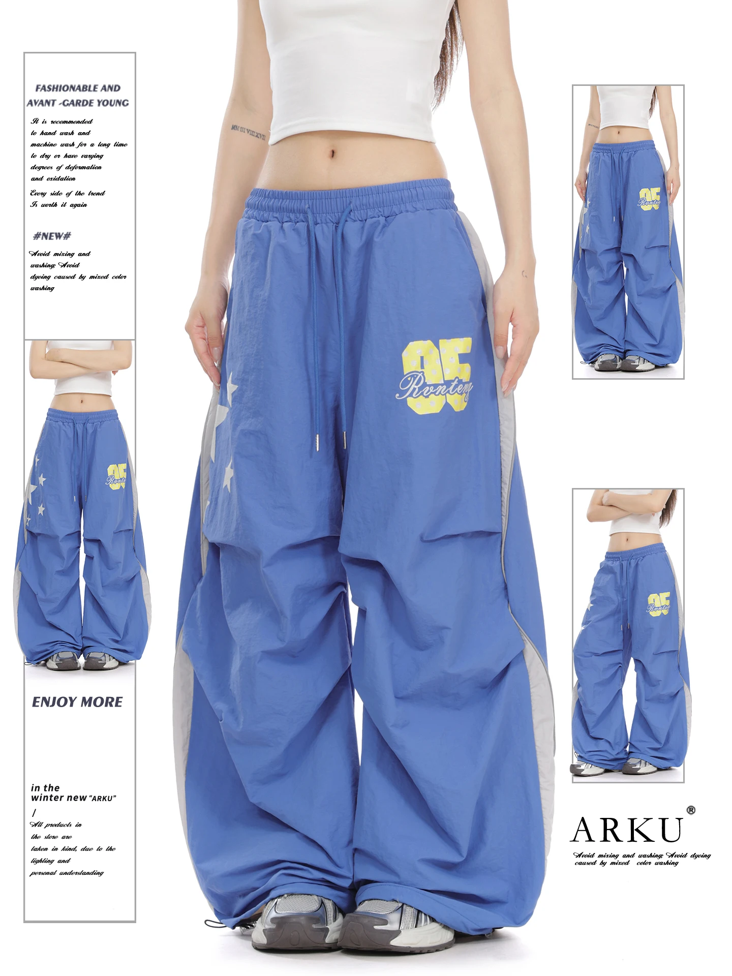 American Style Folded Design Paratrooper Sports Pants Women Loose Lazy Slimming Jazz Dance Wide Leg Casual Long Trousers
American Style Folded Design Paratrooper Sports Pants Women Loose Lazy Slimming Jazz Dance Wide Leg Casual Long Trousers