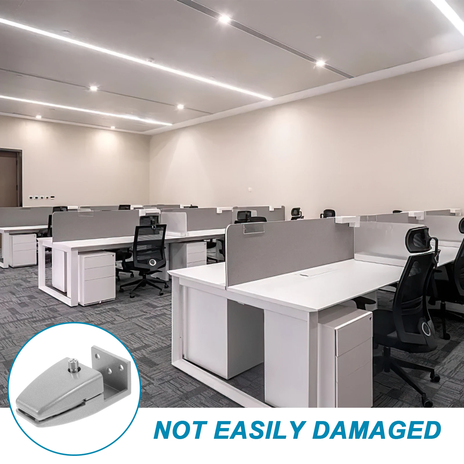 Adjustable L-Shaped Partition Clip For Desk Privacy Panel Glass Baffle Office Home Use 1 Set Aluminium Alloy Divider Bracket 
Adjustable L-Shaped Partition Clip For Desk Privacy Panel Glass Baffle Office Home Use 1 Set Aluminium Alloy Divider Bracket