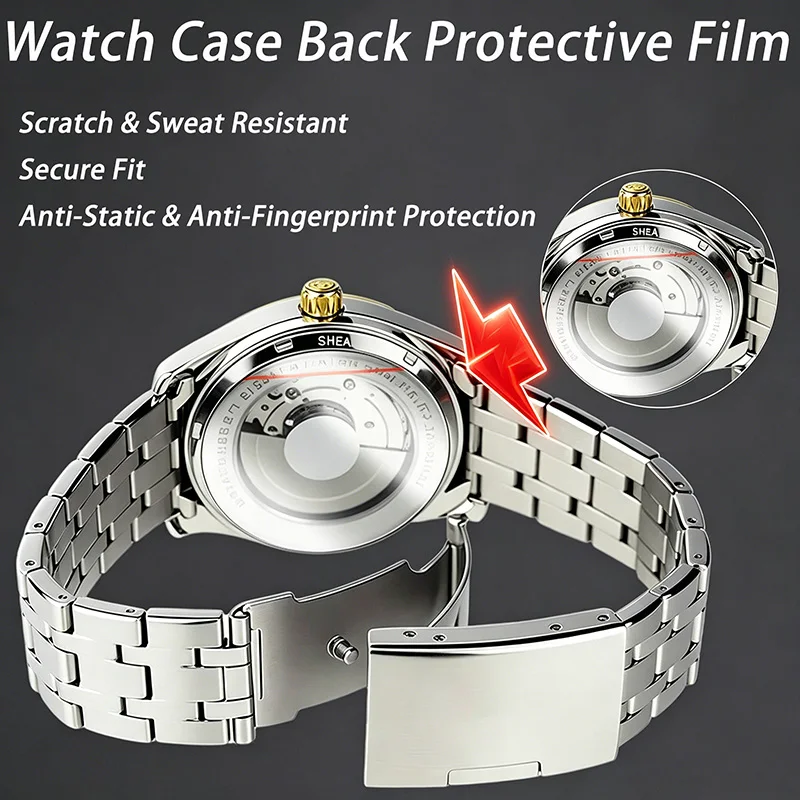 Watch Case Back Protector Film Anti-Scratch HD Clear With Red Positioning Line Watch Case Back Sticker Protect Film Watch Tools
Watch Case Back Protector Film Anti-Scratch HD Clear With Red Positioning Line Watch Case Back Sticker Protect Film Watch Tools
