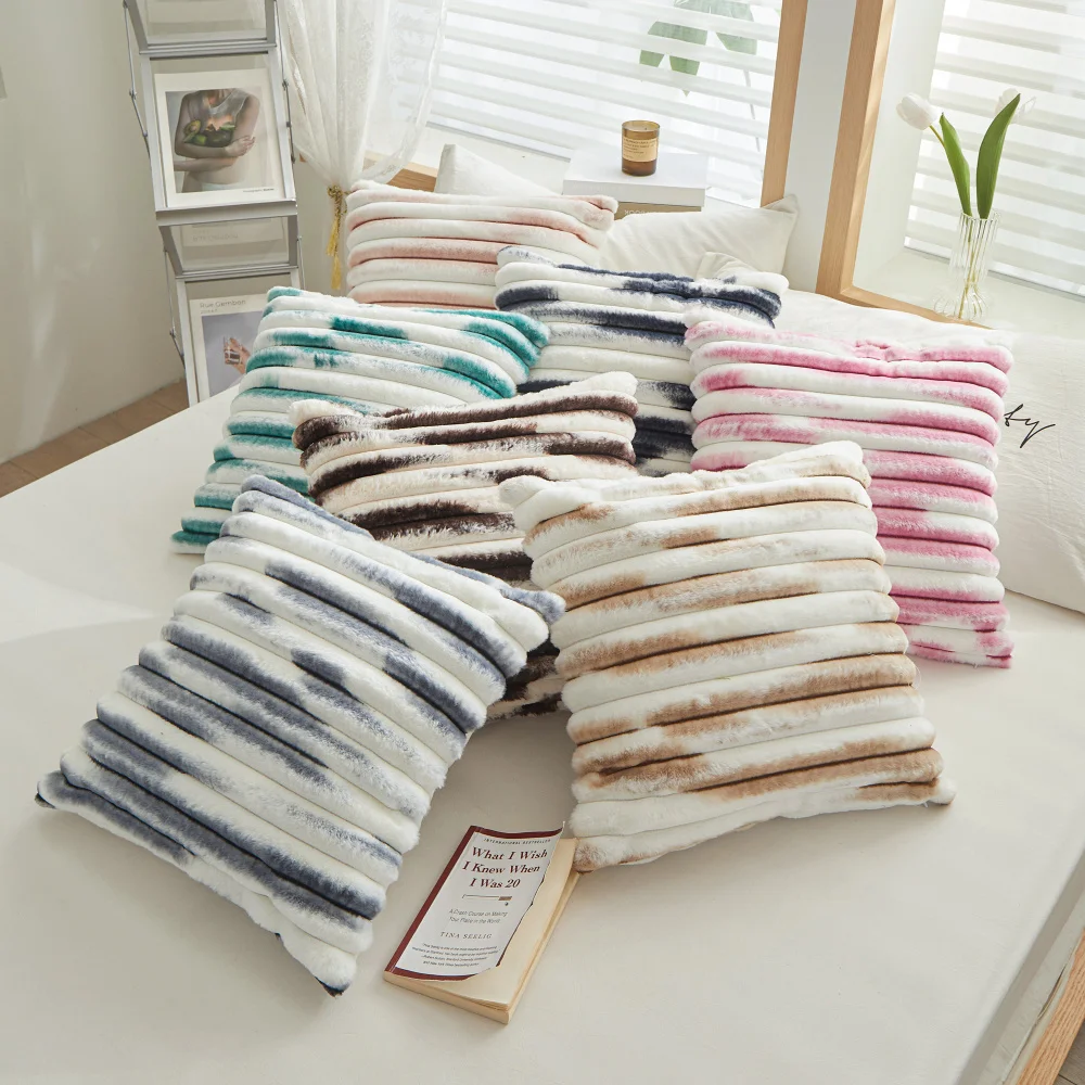 1Pc Faux Rabbit Fur Cushion Cover Tie Dye Striped Design Decorative Pillow Cover For Sofa Office Home Decor Pillowcase 45x45cm
1Pc Faux Rabbit Fur Cushion Cover Tie Dye Striped Design Decorative Pillow Cover For Sofa Office Home Decor Pillowcase 45x45cm