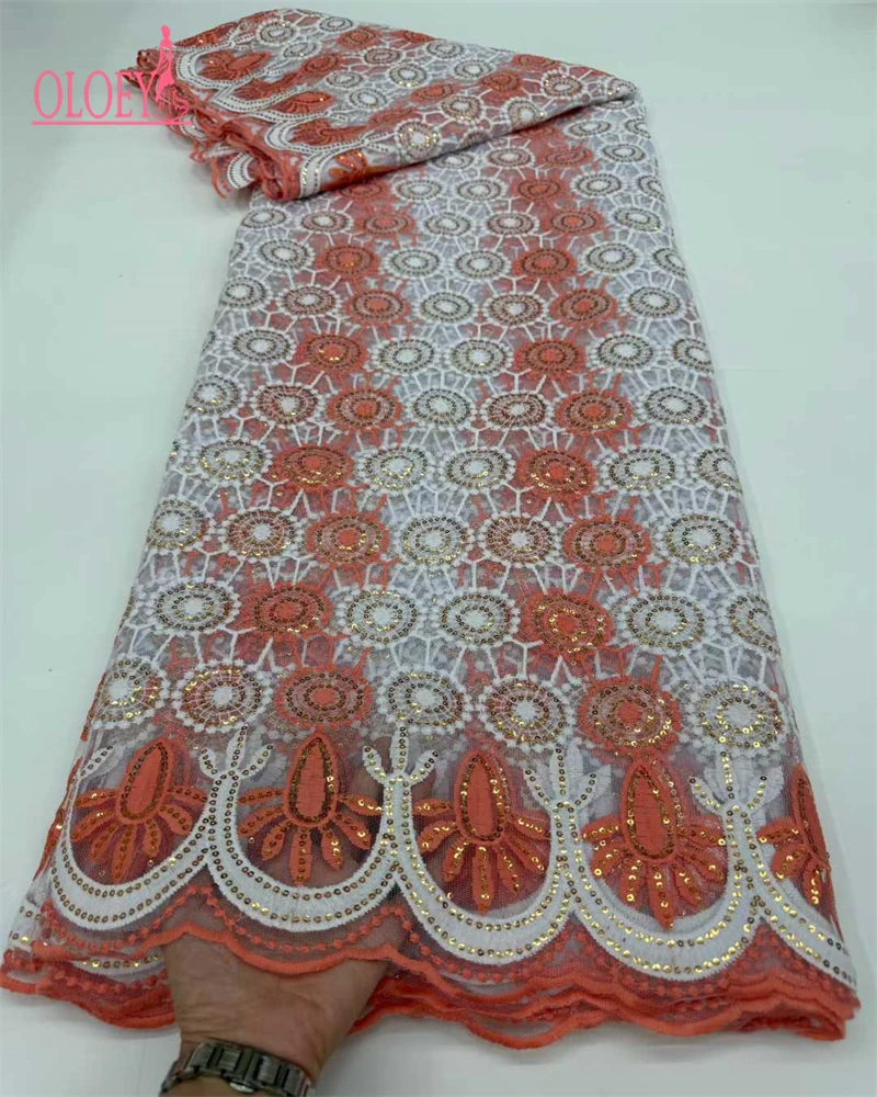 OLOEYВысокое качество африканский нигерийский тюль кружевная ткань с блестками вышивка французский гипюр свадебное платье с бисером 
OLOEYВысокое качество африканский нигерийский тюль кружевная ткань с блестками вышивка французский гипюр свадебное платье с бисером