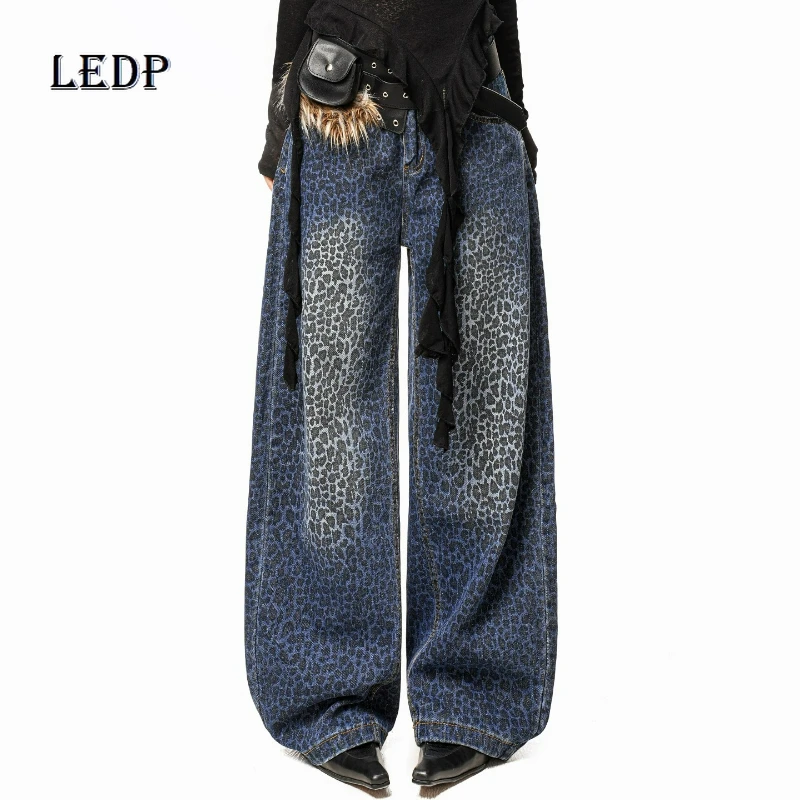 Autumn Winter Leopard Print Wide-leg Women's Jeans American Retro Design Sweet Cool Hot Girl Straight Mopping Trousers Ladies
Autumn Winter Leopard Print Wide-leg Women's Jeans American Retro Design Sweet Cool Hot Girl Straight Mopping Trousers Ladies