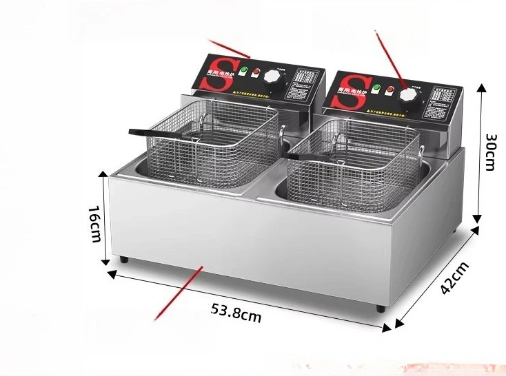 Fryer Commercial Double Cylinder Fryer Special Equipment for Frying Skewers Timed Automatic Constant Temperature Electric
Fryer Commercial Double Cylinder Fryer Special Equipment for Frying Skewers Timed Automatic Constant Temperature Electric