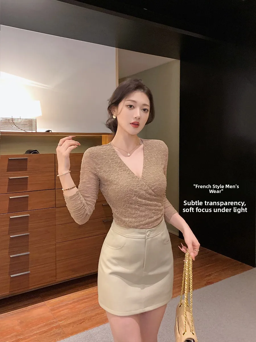 Lin Guan Ele V-Ne Lace irt, женская уникальная изысканная облегающая длинная све, модная французская нейлоновая ткань для офиса...
Lin Guan Ele V-Ne Lace irt, женская уникальная изысканная облегающая длинная све, модная французская нейлоновая ткань для офиса...