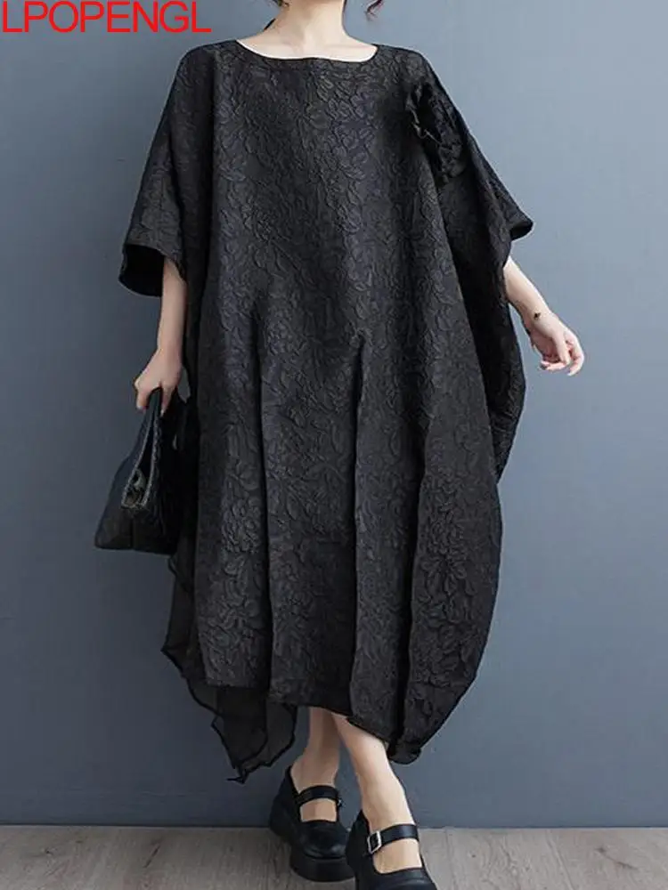 2026 Fashionable Solid Color Flower Irregular Loose Pullover Dress Women's Versatile Big Swing O-neck Ankle-length Vintage Dress
2026 Fashionable Solid Color Flower Irregular Loose Pullover Dress Women's Versatile Big Swing O-neck Ankle-length Vintage Dress