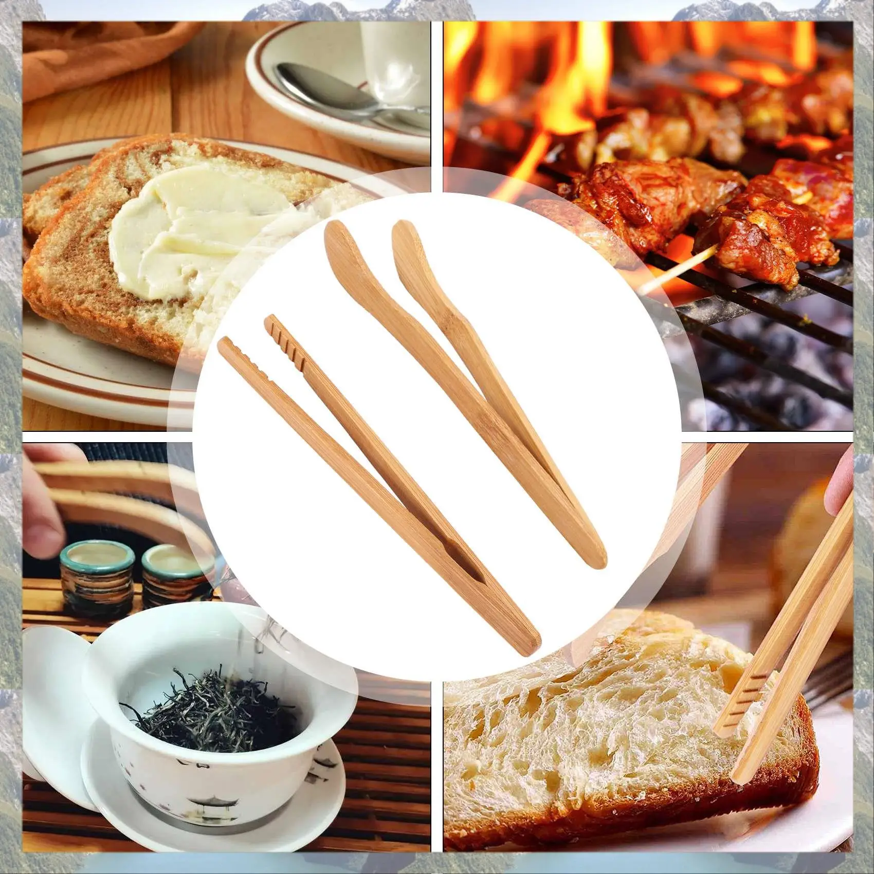 2025 Trend 12PCS Bamboo Toaster Tongs, 7 Inch Wood Kitchen Tongs, Reusable Wood Cooking Tongs, For Toast, Cooking, Bread, Fruit
2025 Trend 12PCS Bamboo Toaster Tongs, 7 Inch Wood Kitchen Tongs, Reusable Wood Cooking Tongs, For Toast, Cooking, Bread, Fruit