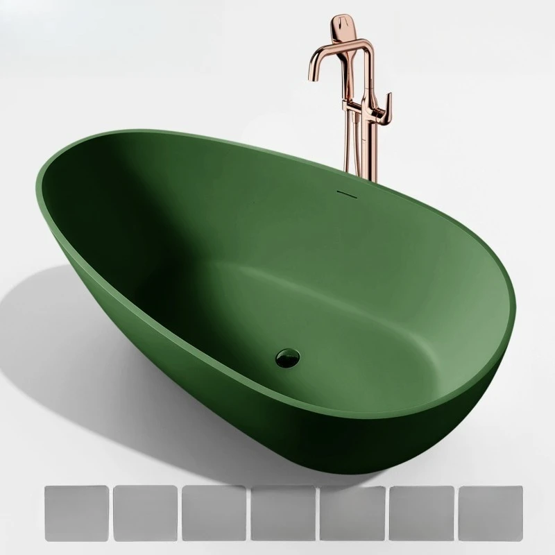 Egg-shaped Qimei stone bathtub Home freestanding bathtub Hotel homestay Artificial stone bathtub
Egg-shaped Qimei stone bathtub Home freestanding bathtub Hotel homestay Artificial stone bathtub
