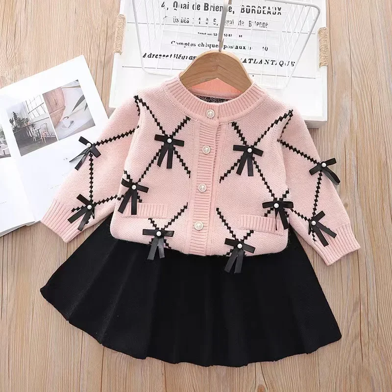 Girls Woolen Jersey Clothes Sets Spring Autumn 2024 Children Knitted Sweaters Coats Skirts 2pcs Dress Suit For Baby Outfits Kids
Girls Woolen Jersey Clothes Sets Spring Autumn 2024 Children Knitted Sweaters Coats Skirts 2pcs Dress Suit For Baby Outfits Kids