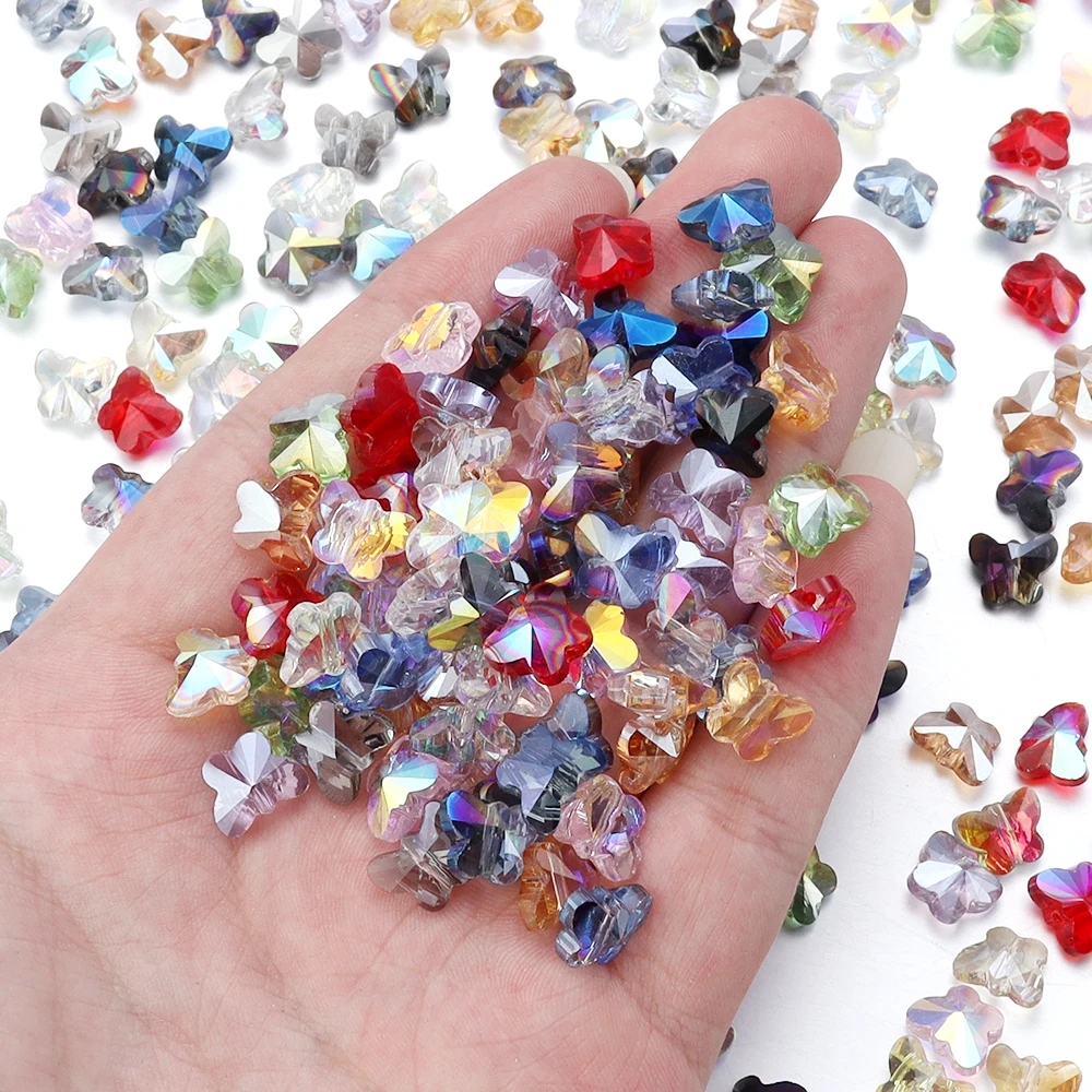 50pcs Glass Plated Butterfly Crystal Beads Color Loose Spacer Bead for DIY Crafts Nail Art Decoration Ornament Beaded Supplies
50pcs Glass Plated Butterfly Crystal Beads Color Loose Spacer Bead for DIY Crafts Nail Art Decoration Ornament Beaded Supplies