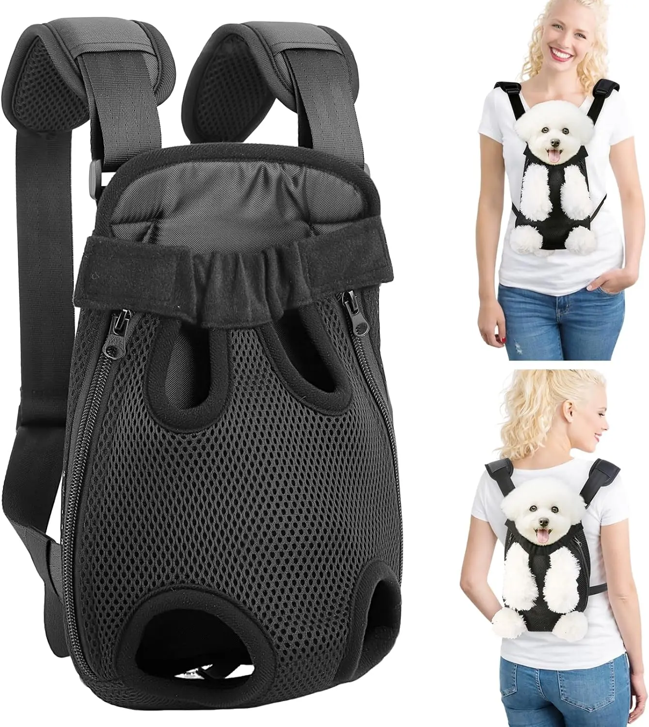 Pet Backpack Carrier Padded Bottom Legs-Out 2.5-4 lbs Adjustable Front Pack for Walk Hike Camp
Pet Backpack Carrier Padded Bottom Legs-Out 2.5-4 lbs Adjustable Front Pack for Walk Hike Camp