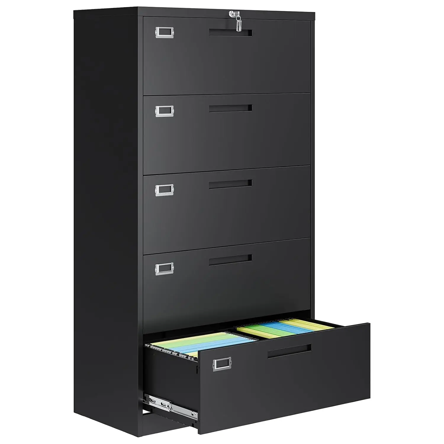 Black 5 Drawer Metal Filing Cabinet With Lock,Home Office Storage For Letter/Legal/A4/F4,Assembly Required,Customized
Black 5 Drawer Metal Filing Cabinet With Lock,Home Office Storage For Letter/Legal/A4/F4,Assembly Required,Customized