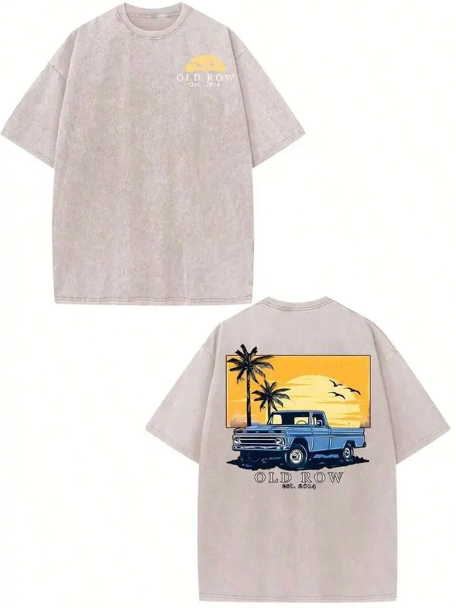 Premium 230g Washed Cotton T-Shirt With Letter Print Loose Fit Casual Short Sleeve Tee For Men
Premium 230g Washed Cotton T-Shirt With Letter Print Loose Fit Casual Short Sleeve Tee For Men