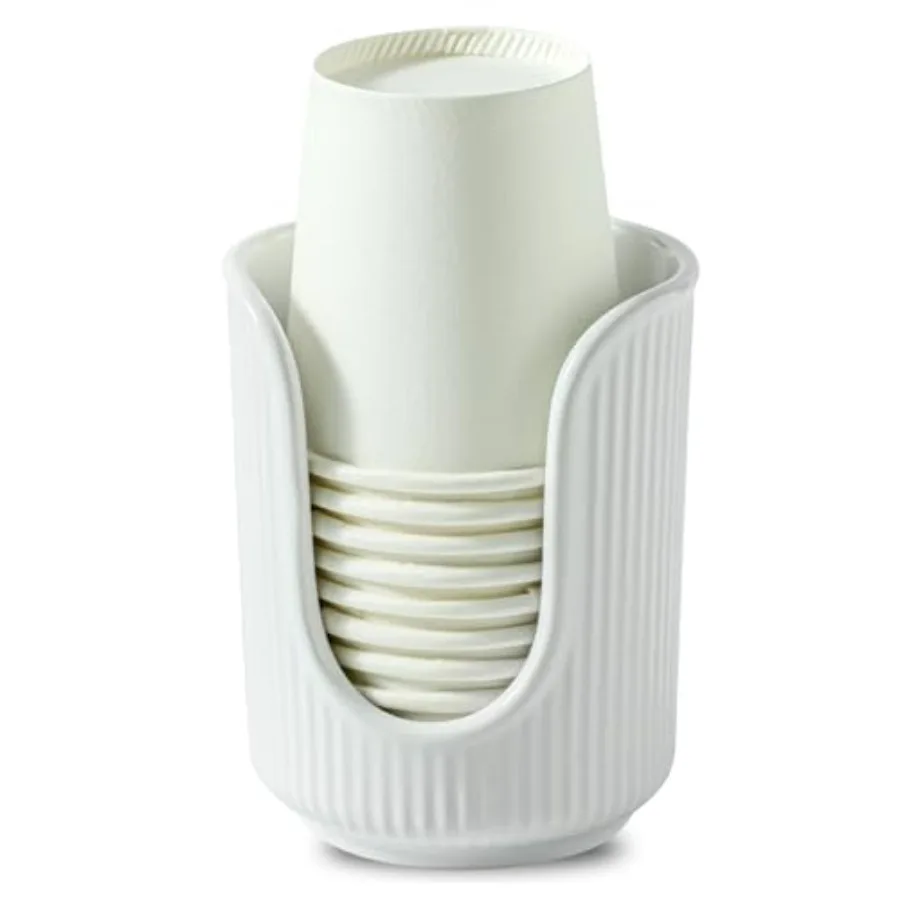 Ceramic Bathroom Cup Dispenser with Stylish Vertical Stripes - Disposable Mouthwash Cup Holder Holds 3-4oz Paper Cups for Rinsi
Ceramic Bathroom Cup Dispenser with Stylish Vertical Stripes - Disposable Mouthwash Cup Holder Holds 3-4oz Paper Cups for Rinsi