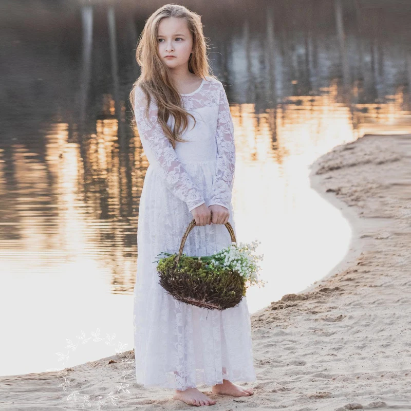 Flower Girl Dresses Weddings Little Kids Ivory Lace Dress Baptism White Ceremony Christening Frock Child Party Communion Clothes
Flower Girl Dresses Weddings Little Kids Ivory Lace Dress Baptism White Ceremony Christening Frock Child Party Communion Clothes