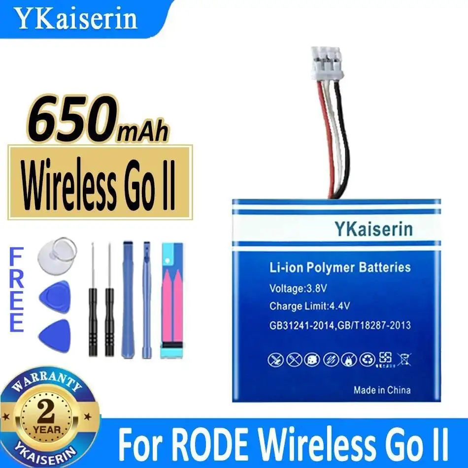 Wireless Microphone Battery Durable Long-Lasting For Rode GO II 650Mah
Wireless Microphone Battery Durable Long-Lasting For Rode GO II 650Mah