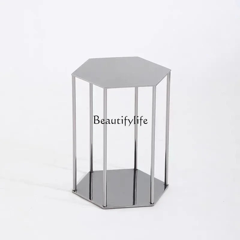 ld38Italian light luxury stainless steel edge table modern simple designer furniture hexagonal small coffee table
ld38Italian light luxury stainless steel edge table modern simple designer furniture hexagonal small coffee table