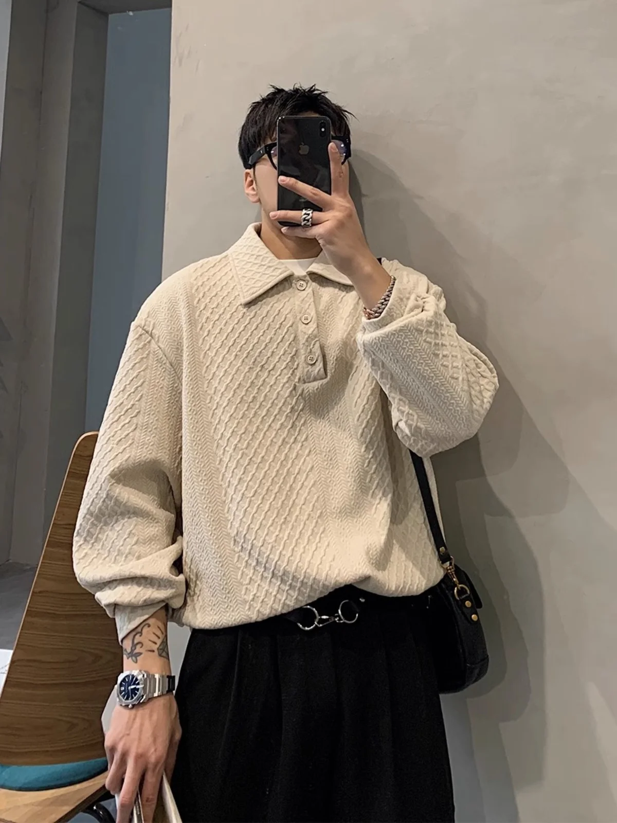 2024 Autumn Men Lapel Sweaters Knitwear Pullovers Solid Color Long Sleeved Knitted Sweater Male Casual Daily Warm Coats A65
2024 Autumn Men Lapel Sweaters Knitwear Pullovers Solid Color Long Sleeved Knitted Sweater Male Casual Daily Warm Coats A65