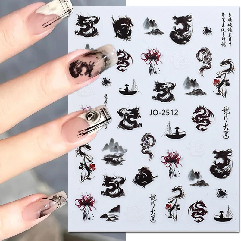 Nail Art 3d Stickers Chinese Ink Painting Dragons Bamboos Adhesive Sliders Nail Decals Decoration Manicure
Nail Art 3d Stickers Chinese Ink Painting Dragons Bamboos Adhesive Sliders Nail Decals Decoration Manicure