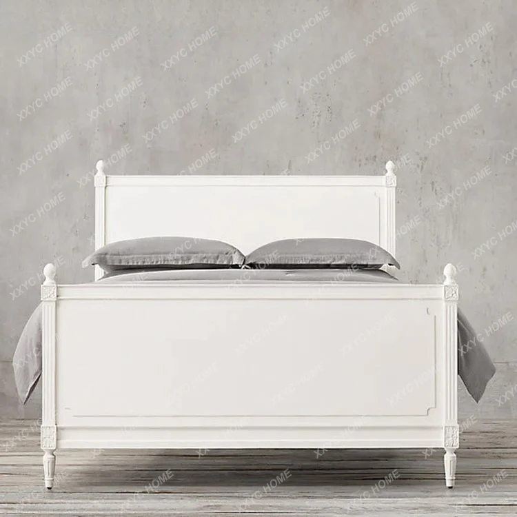 L solid wood antique old white solid wood oak bed simple bed
L solid wood antique old white solid wood oak bed simple bed