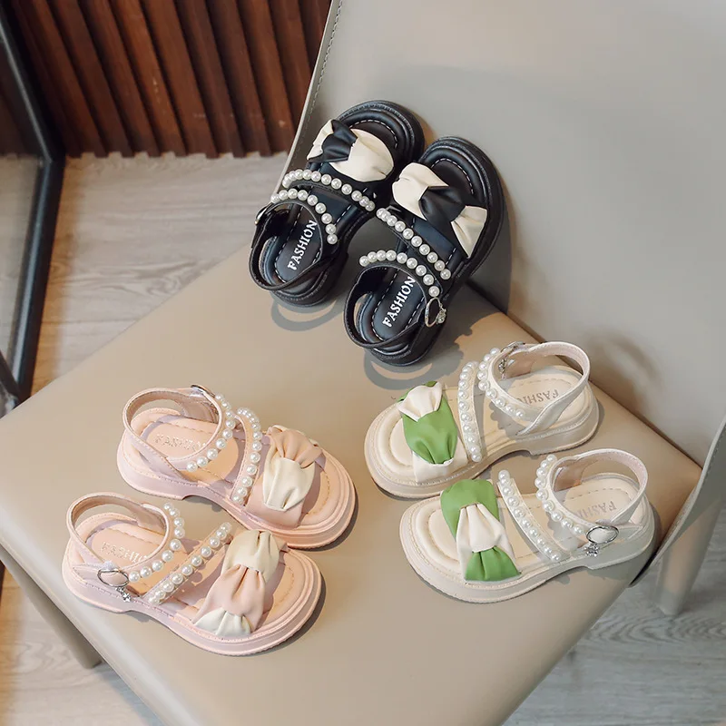 New Girls' Sandals Personalized Anti Slip Durable Pearl Decoration Girls' Princess Shoes Children's Soft Sole Casual Beach Shoes
New Girls' Sandals Personalized Anti Slip Durable Pearl Decoration Girls' Princess Shoes Children's Soft Sole Casual Beach Shoes