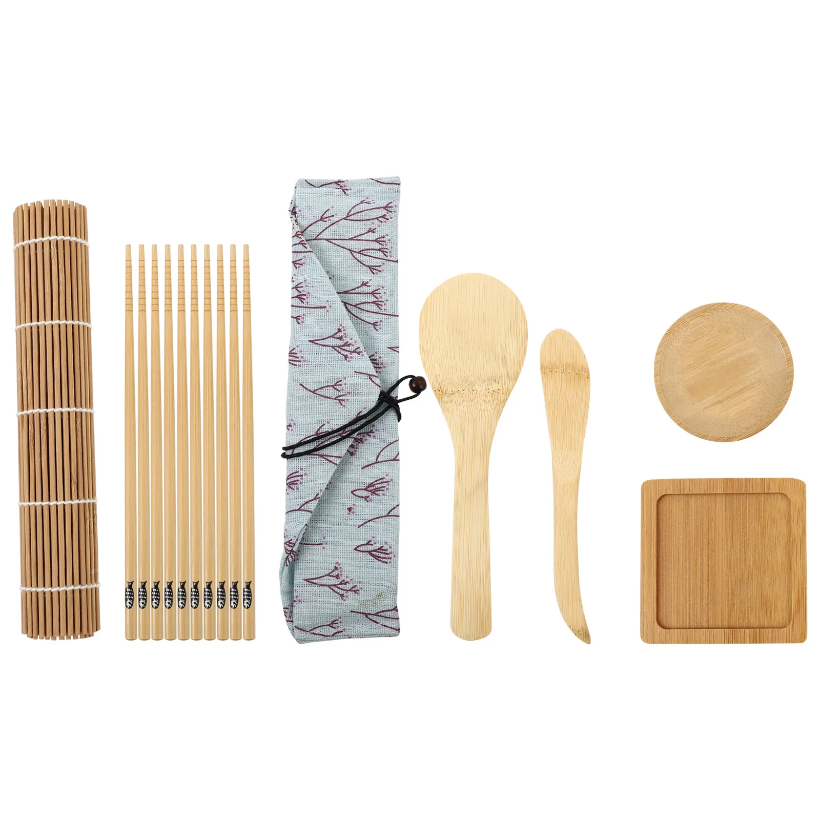 Sushi Tool Set Bamboo Wood Cloth Mat Beginner Kit Gadgets Making Tools Round Small Store Household Kitchen Bar Use
Sushi Tool Set Bamboo Wood Cloth Mat Beginner Kit Gadgets Making Tools Round Small Store Household Kitchen Bar Use