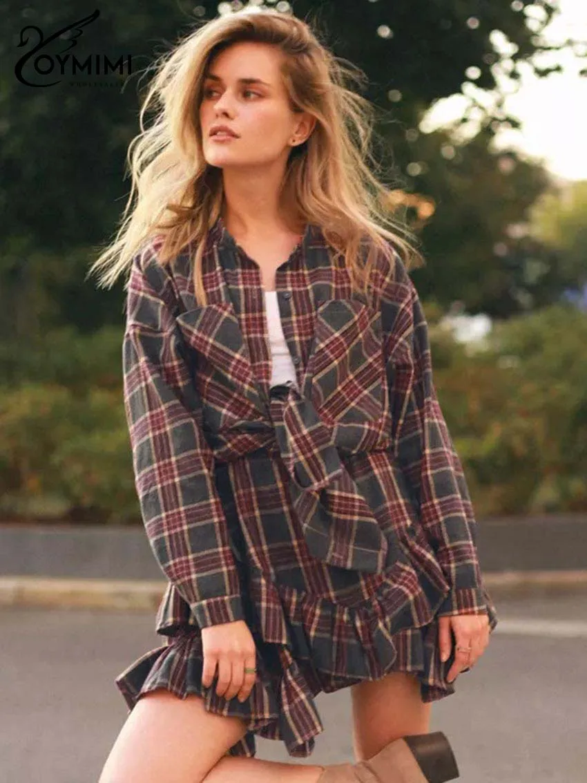Oymimi Elegant Red Print Woman Two Piece Set Fashion Long Sleeev Pockets Button Shirts And Mid Waist Pleated Mini Skirts Sets
Oymimi Elegant Red Print Woman Two Piece Set Fashion Long Sleeev Pockets Button Shirts And Mid Waist Pleated Mini Skirts Sets