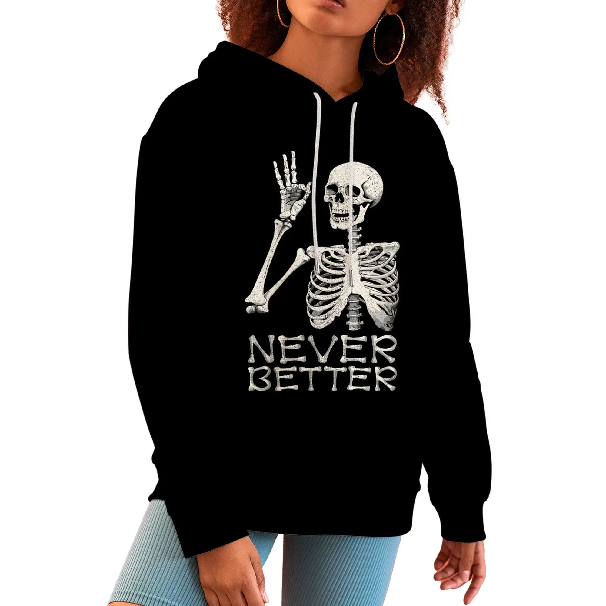 Harajuku Women's Hoodies Skull Graphic Hoodie Halloween Woman Clothes Casual Long Sleeve Female Oversized Sweatshirt Loose Top
Harajuku Women's Hoodies Skull Graphic Hoodie Halloween Woman Clothes Casual Long Sleeve Female Oversized Sweatshirt Loose Top