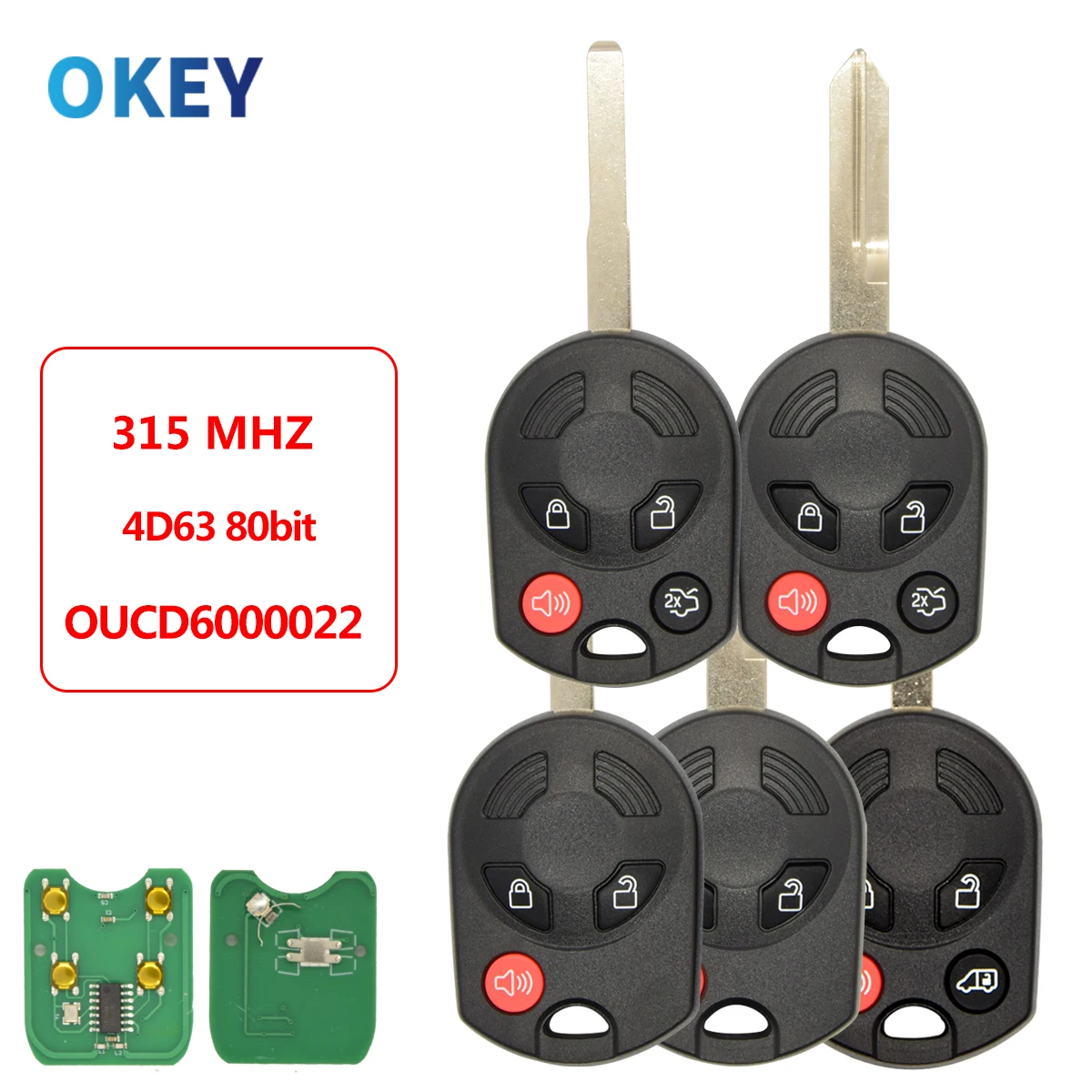 Дистанционный Автомобильный ключ Okey для Ford C-Max Edge Escape Focus Lincoln Mazda Mercury 315/434 МГц OUCD6000022 4D63 80bit HU101/FO38 Blade
Дистанционный Автомобильный ключ Okey для Ford C-Max Edge Escape Focus Lincoln Mazda Mercury 315/434 МГц OUCD6000022 4D63 80bit HU101/FO38 Blade