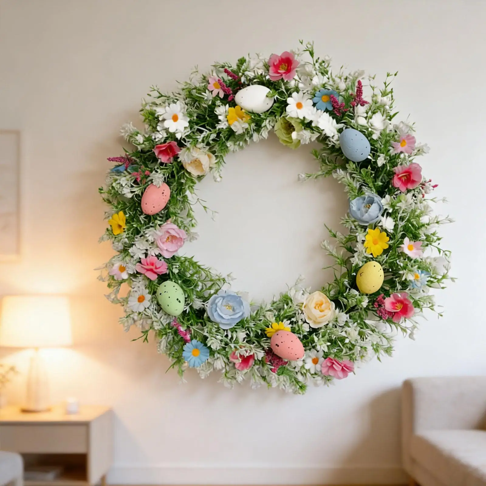 Green Leaves Artificial Flowers Door Hanging Wreath Easter Egg Garland for Window Mantel Holiday Decor
Green Leaves Artificial Flowers Door Hanging Wreath Easter Egg Garland for Window Mantel Holiday Decor