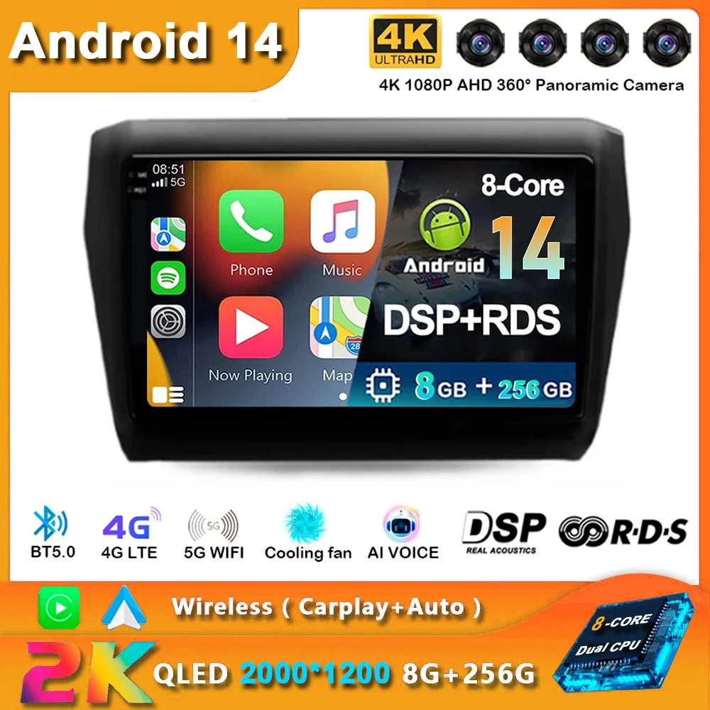 Android 14 Car Radio For Suzuki Swift 2017 2018 2019 Wireless Carplay Multimedia Player Stereo GPS WIFI+4G Auto Video Head Unit
Android 14 Car Radio For Suzuki Swift 2017 2018 2019 Wireless Carplay Multimedia Player Stereo GPS WIFI+4G Auto Video Head Unit