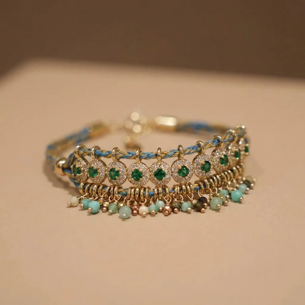 Elegant Vintage Green Turquoise Spring Bracelet Heavy Gold Russian Gold Hollow Design Bracelet Versatile Hand Jewelry
Elegant Vintage Green Turquoise Spring Bracelet Heavy Gold Russian Gold Hollow Design Bracelet Versatile Hand Jewelry