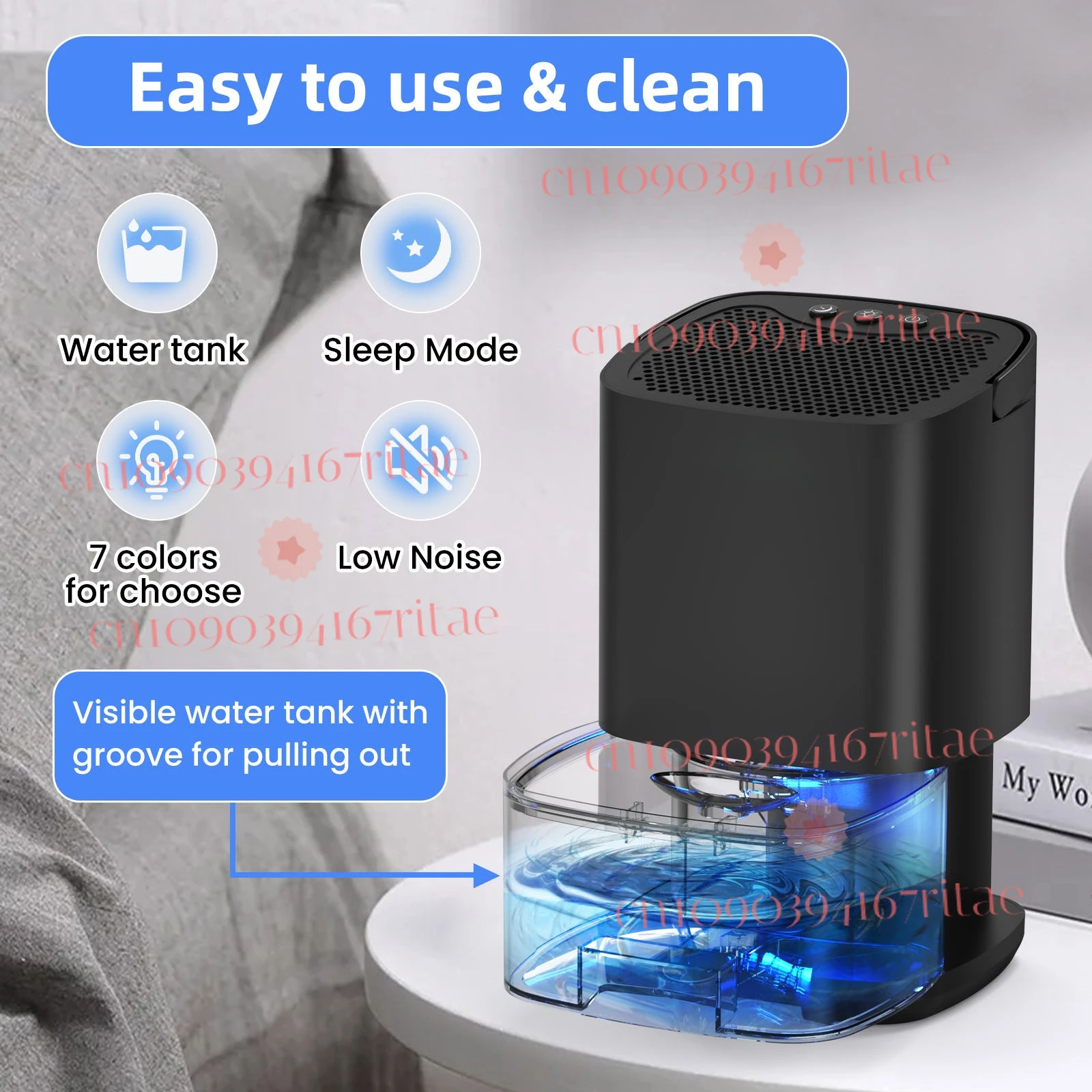 Электрический осушитель воздуха с резервуаром для воды 1000 мл, для дома, подвала, ванной комнаты, гардероба
Электрический осушитель воздуха с резервуаром для воды 1000 мл, для дома, подвала, ванной комнаты, гардероба