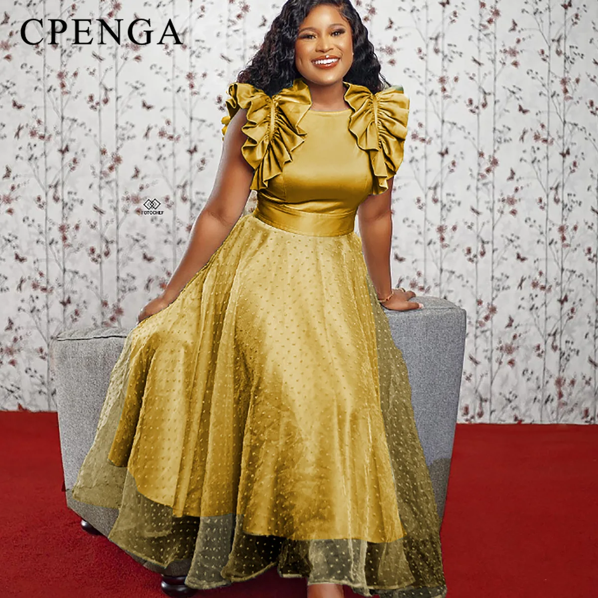 2024 Gold African High Waist Dress for Women Elegant Lady Evening Party Dresses Plus Size Africa Designer Mesh Casual Outfits
2024 Gold African High Waist Dress for Women Elegant Lady Evening Party Dresses Plus Size Africa Designer Mesh Casual Outfits