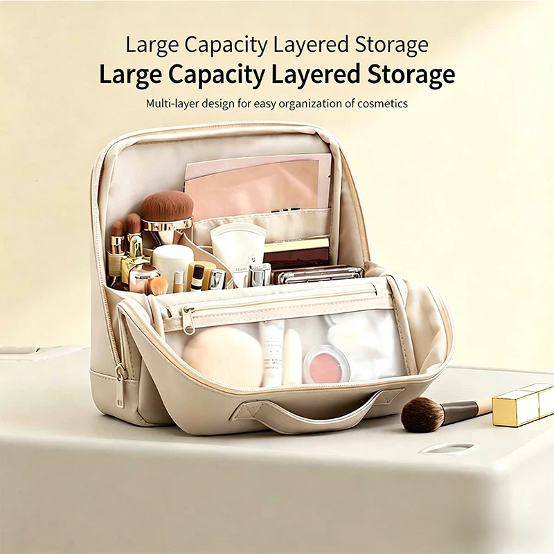 Travel Cosmetic Bag with Mirror, Large Makeup Organizer for Women, Portable Toiletry Bag for Business & Vacation
Travel Cosmetic Bag with Mirror, Large Makeup Organizer for Women, Portable Toiletry Bag for Business & Vacation