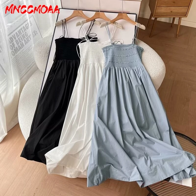 Summer Women Fashion Elastic Sling Dresses Female Solid Color Casual Sleeveless Pullover Dress
Summer Women Fashion Elastic Sling Dresses Female Solid Color Casual Sleeveless Pullover Dress
