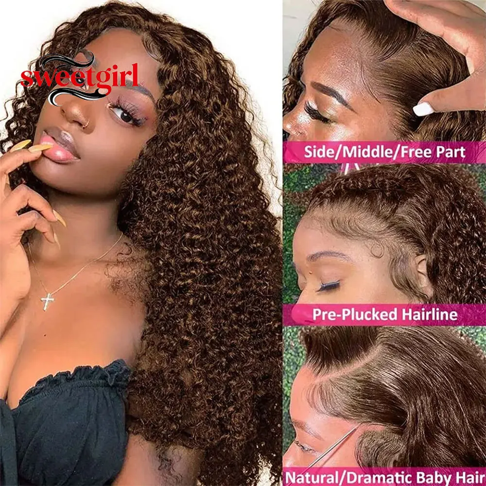 #4 Brown Water Wave Lace Front Wig 13x6 HD Lace Front Human Hair Wig Pre Plucked Brown Colored Wigs For Women
#4 Brown Water Wave Lace Front Wig 13x6 HD Lace Front Human Hair Wig Pre Plucked Brown Colored Wigs For Women