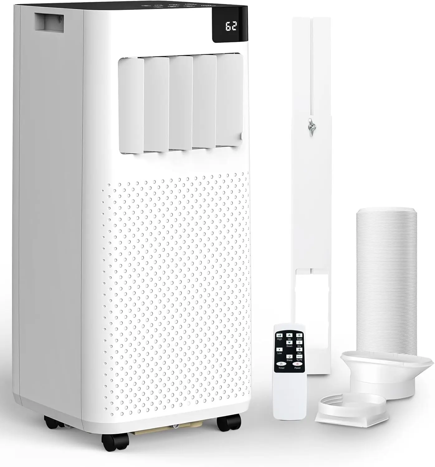 Portable Air Conditioners, 10,000 BTU ASHRAE (6000 BTU DOE) Portable AC Up to 450 Sq.Ft., 4-in-1 AC Unit with Fast Cooling
Portable Air Conditioners, 10,000 BTU ASHRAE (6000 BTU DOE) Portable AC Up to 450 Sq.Ft., 4-in-1 AC Unit with Fast Cooling