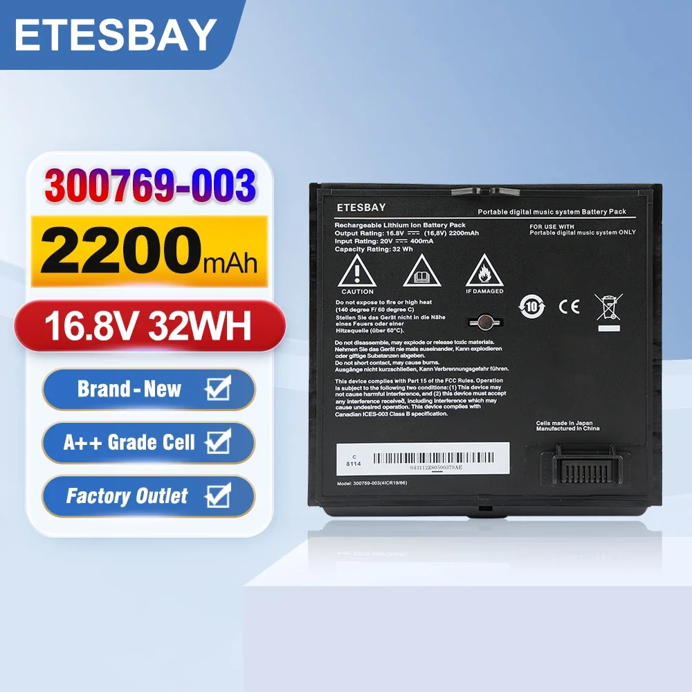 ETESBAY 300769-003 Battery Replacement 300769-002 300769-004 300769-001 300770-001 For BOSE SoundLink Portable digital Music
ETESBAY 300769-003 Battery Replacement 300769-002 300769-004 300769-001 300770-001 For BOSE SoundLink Portable digital Music